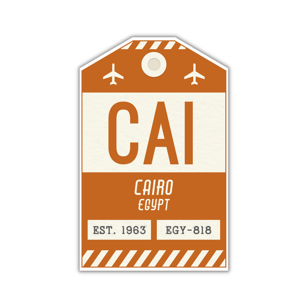 CAI Vintage Luggage Tag Sticker