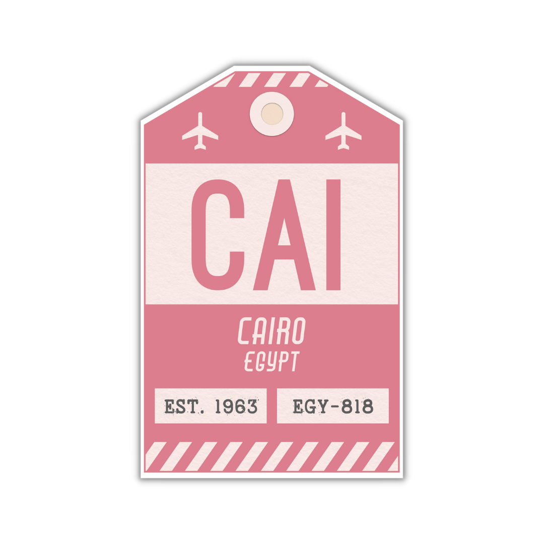 CAI Vintage Luggage Tag Sticker