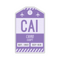 CAI Vintage Luggage Tag Sticker