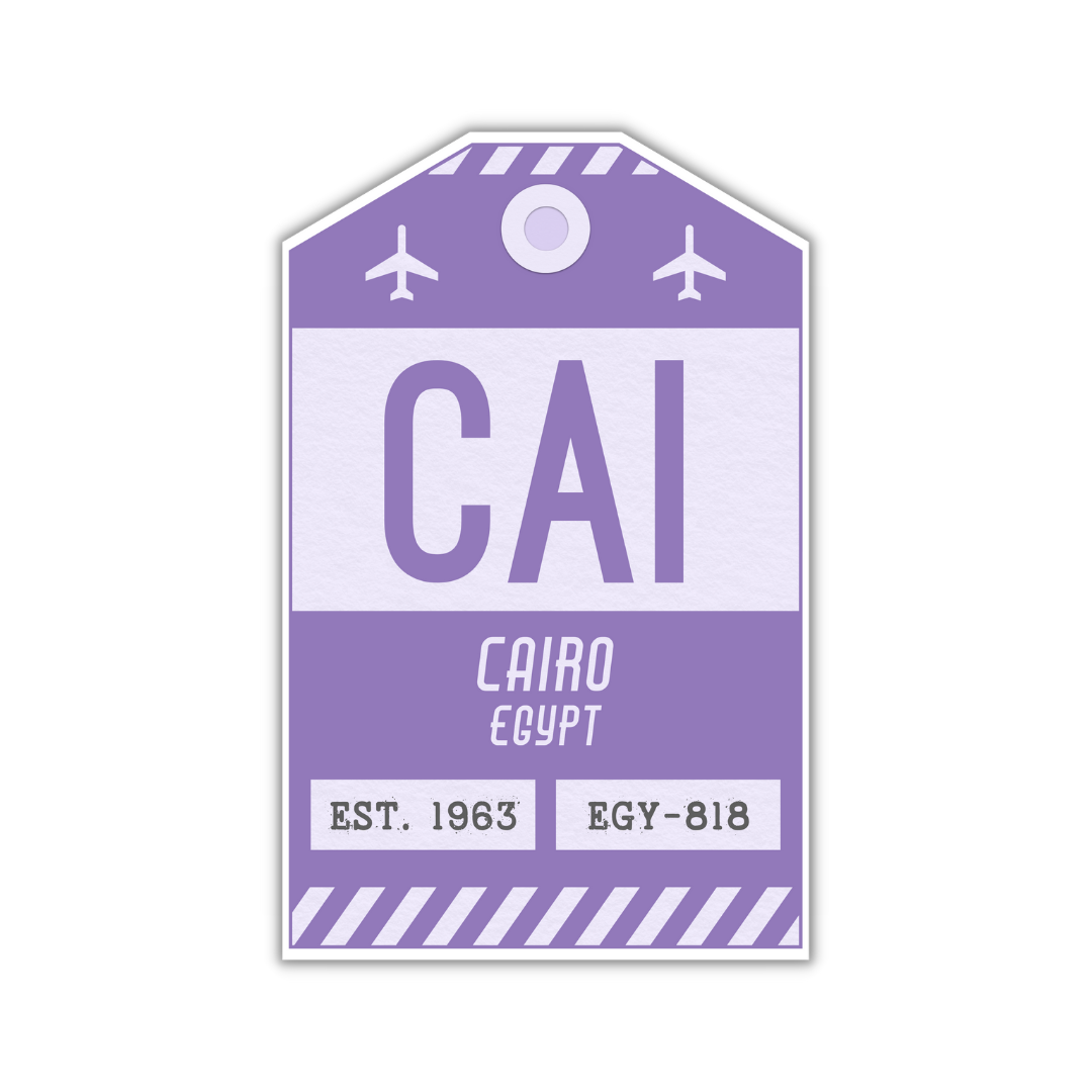 CAI Vintage Luggage Tag Sticker