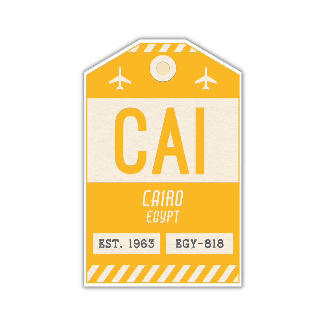 CAI Vintage Luggage Tag Sticker