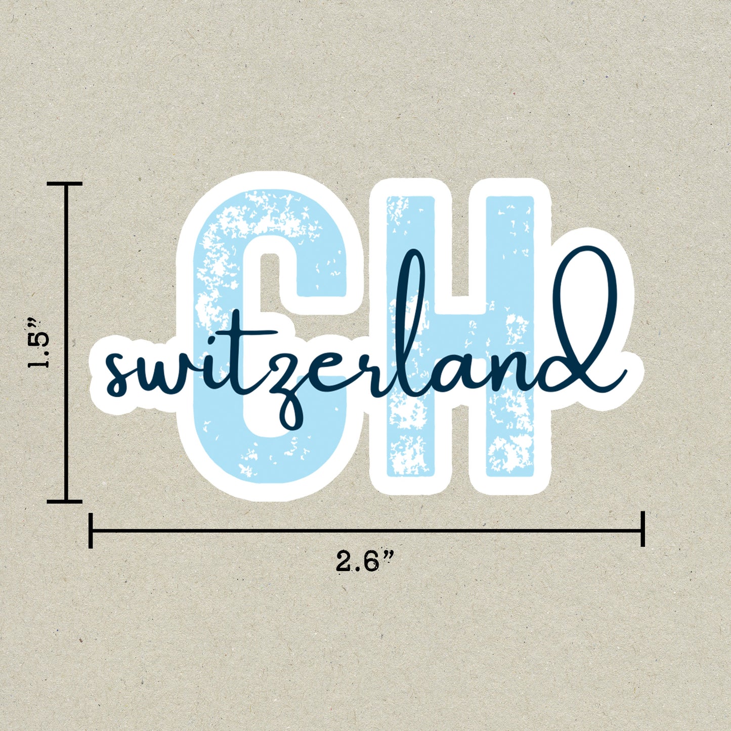 Switzerland Country Code Sticker