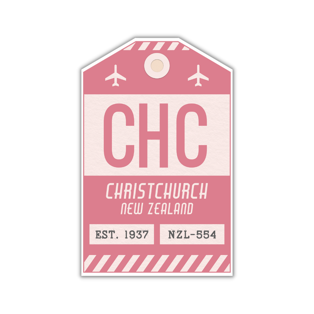 CHC Vintage Luggage Tag Sticker