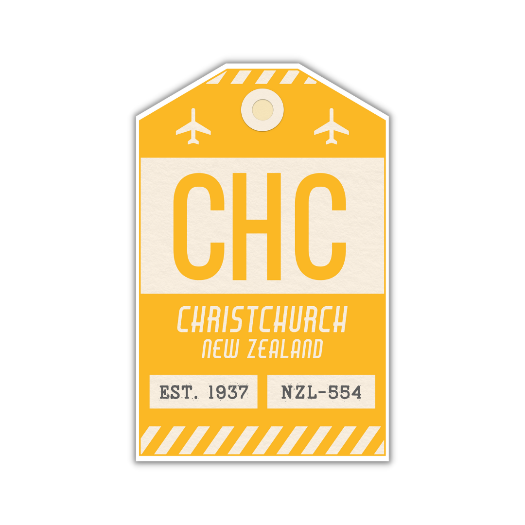 CHC Vintage Luggage Tag Sticker