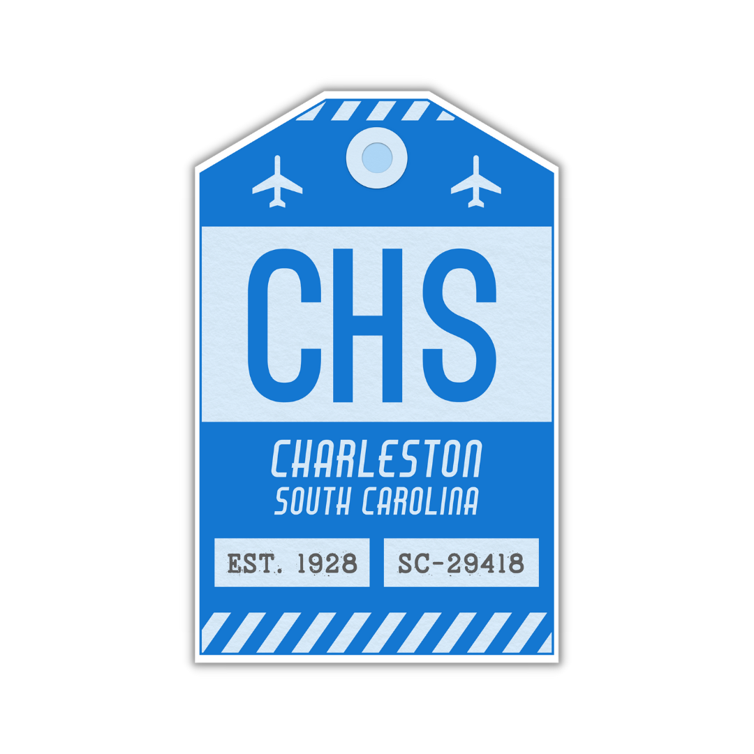 CHS Vintage Luggage Tag Sticker
