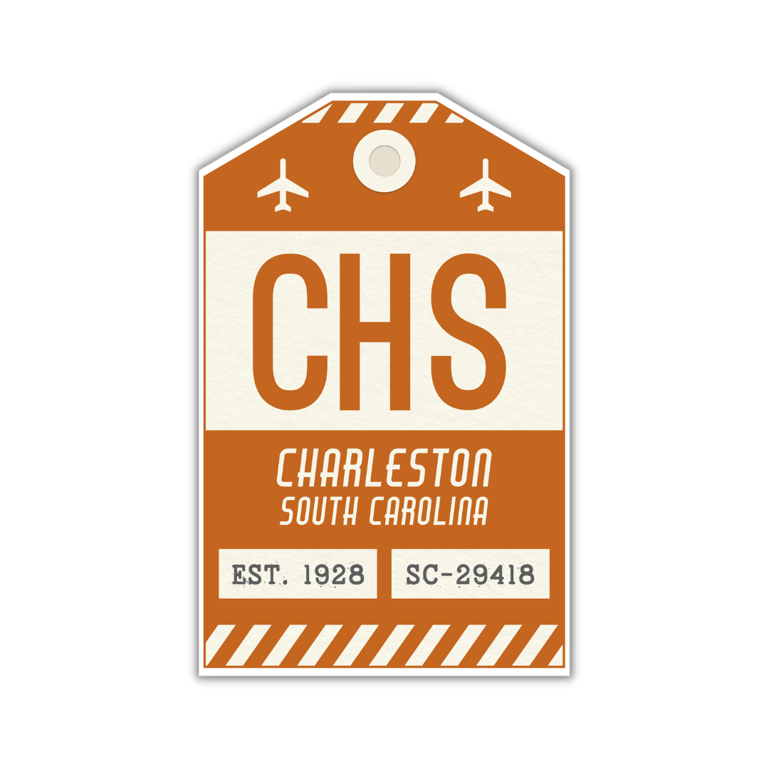 CHS Vintage Luggage Tag Sticker