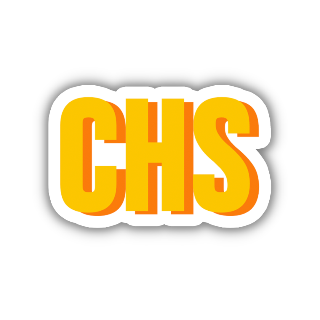 CHS Double Layer Airport Code Sticker, Charleston 3D Shadow Block Decal ...