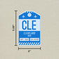 CLE Vintage Luggage Tag Sticker