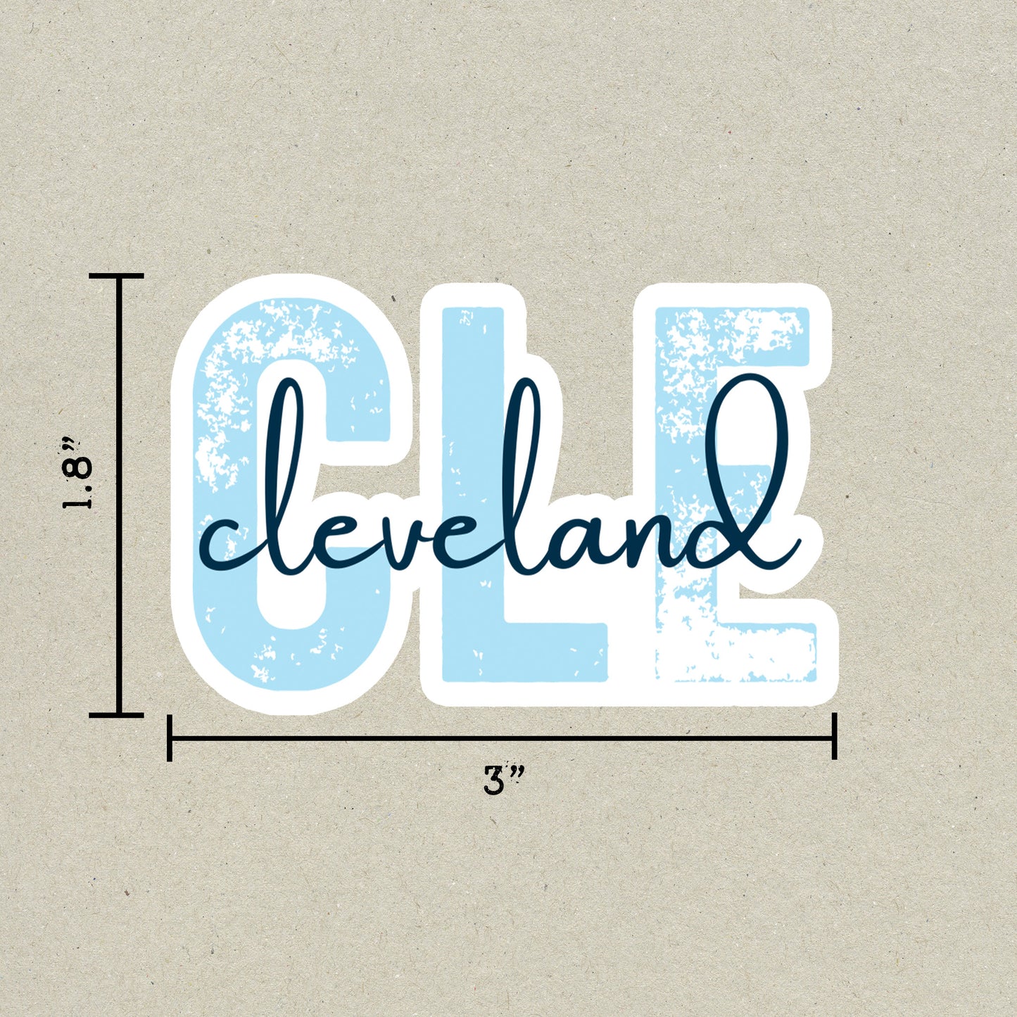 CLE Cleveland Airport Code Sticker