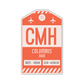 CMH Vintage Luggage Tag Sticker