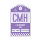 CMH Vintage Luggage Tag Sticker