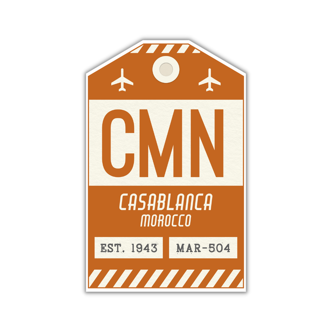 CMN Vintage Luggage Tag Sticker