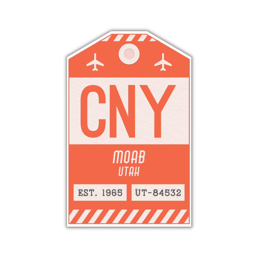 CNY Vintage Luggage Tag Sticker