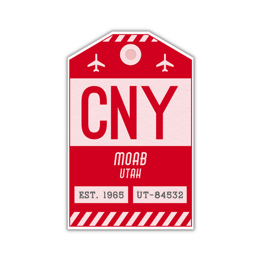 CNY Vintage Luggage Tag Sticker