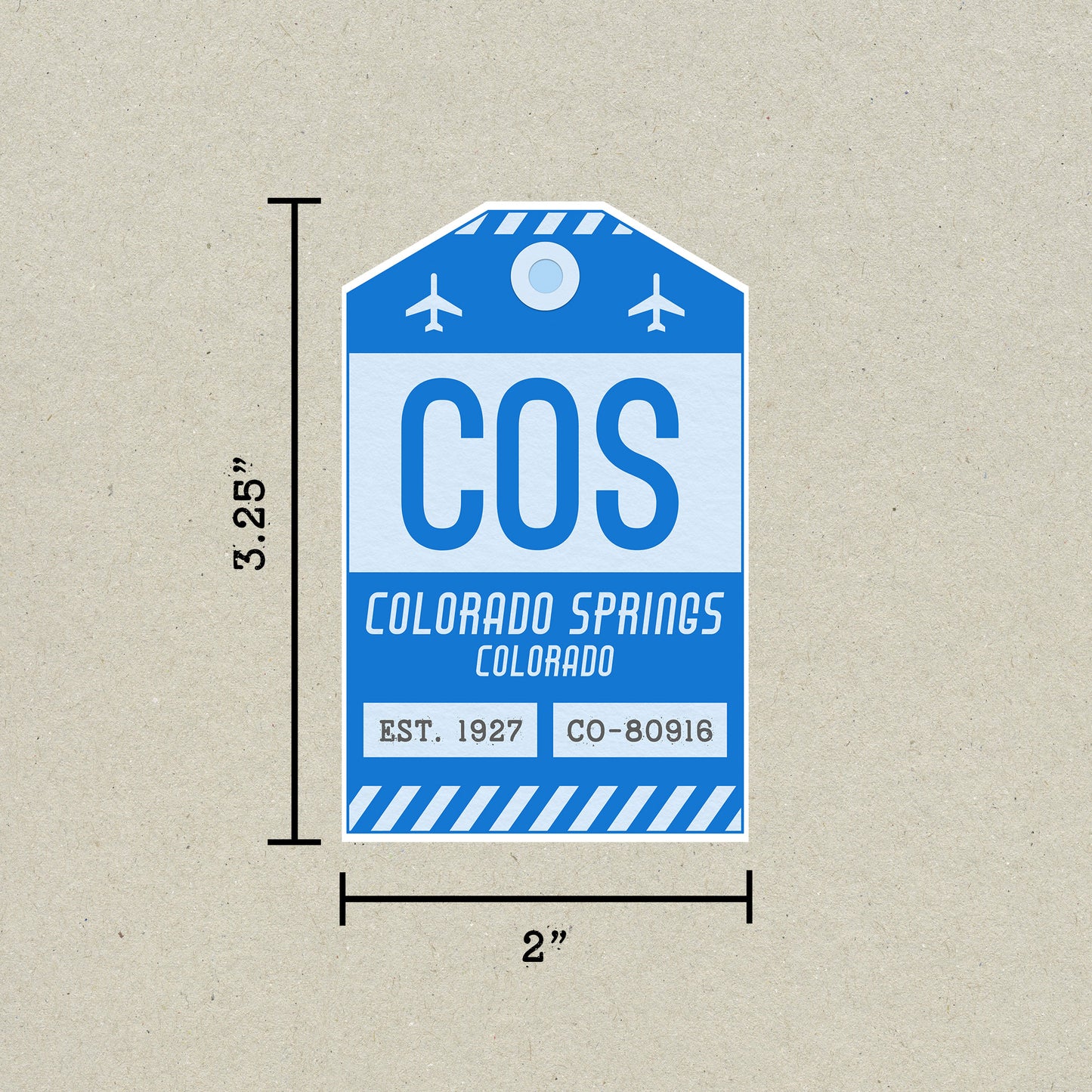 COS Vintage Luggage Tag Sticker