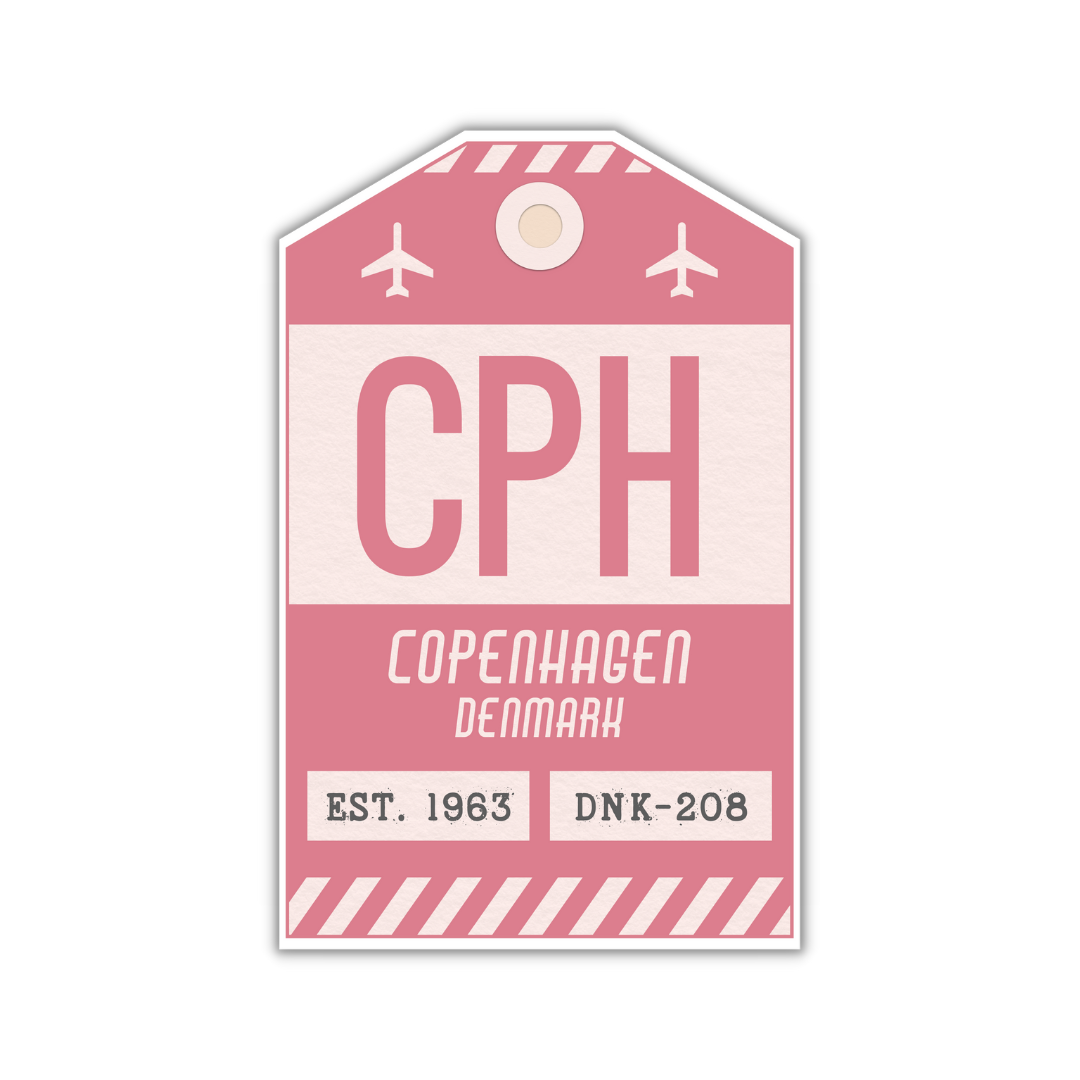 CPH Vintage Luggage Tag Sticker
