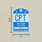 CPT Vintage Luggage Tag Sticker