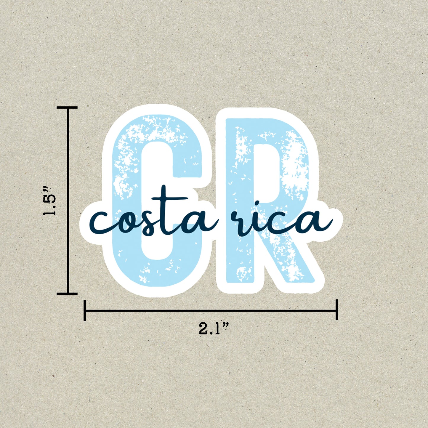 Costa Rica Country Code Sticker