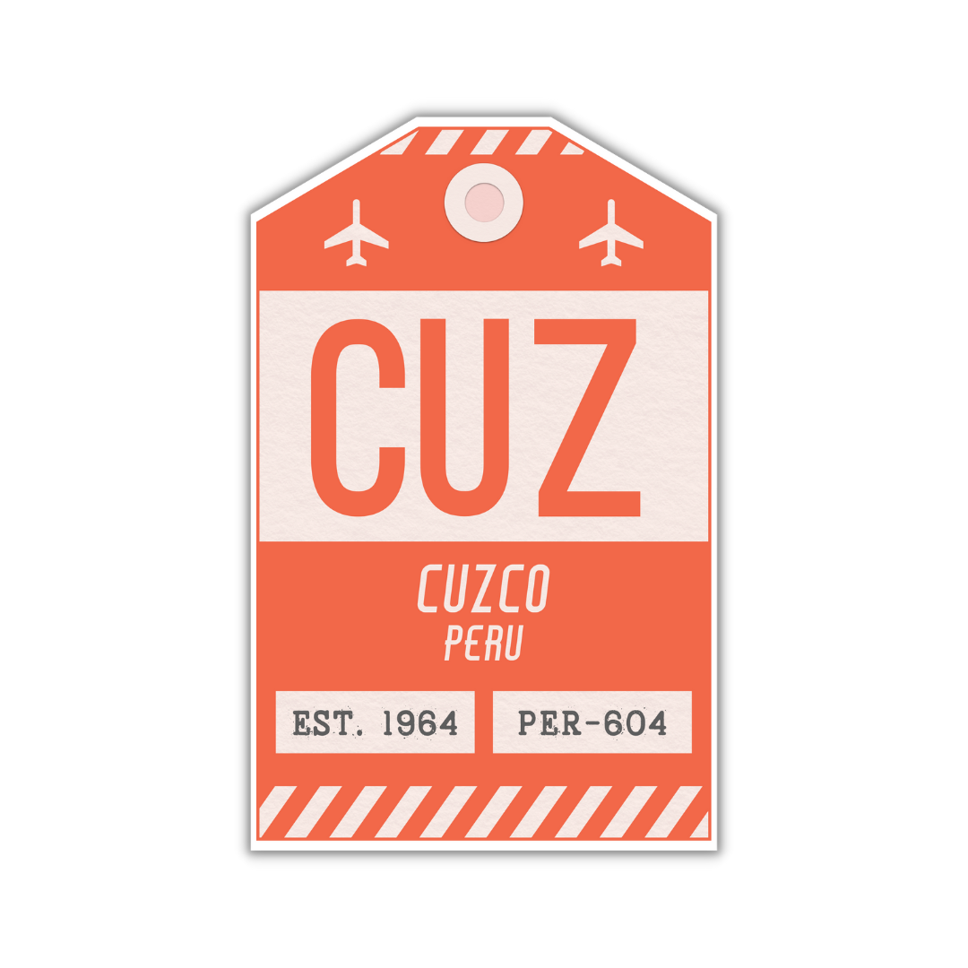 CUZ Vintage Luggage Tag Sticker