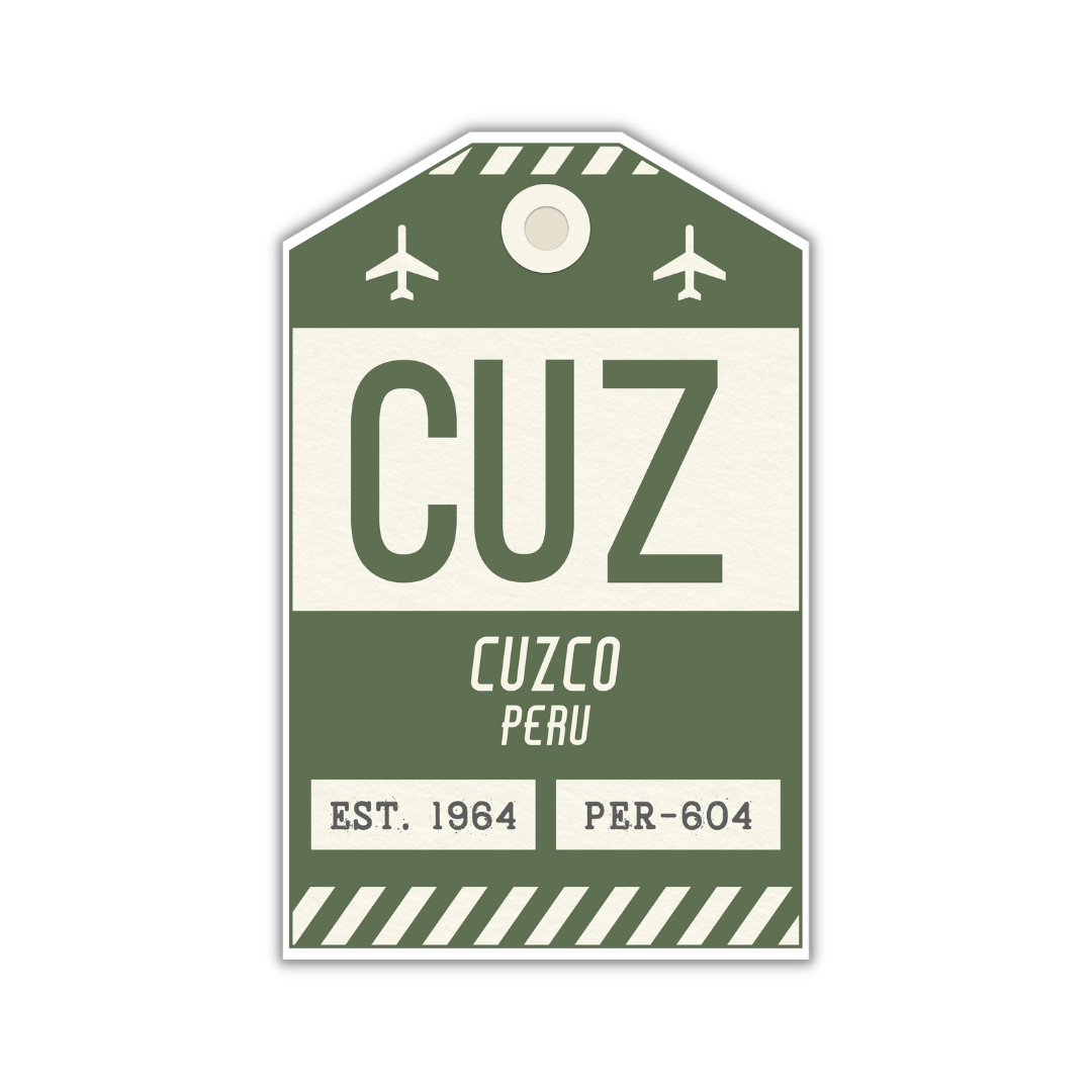 CUZ Vintage Luggage Tag Sticker