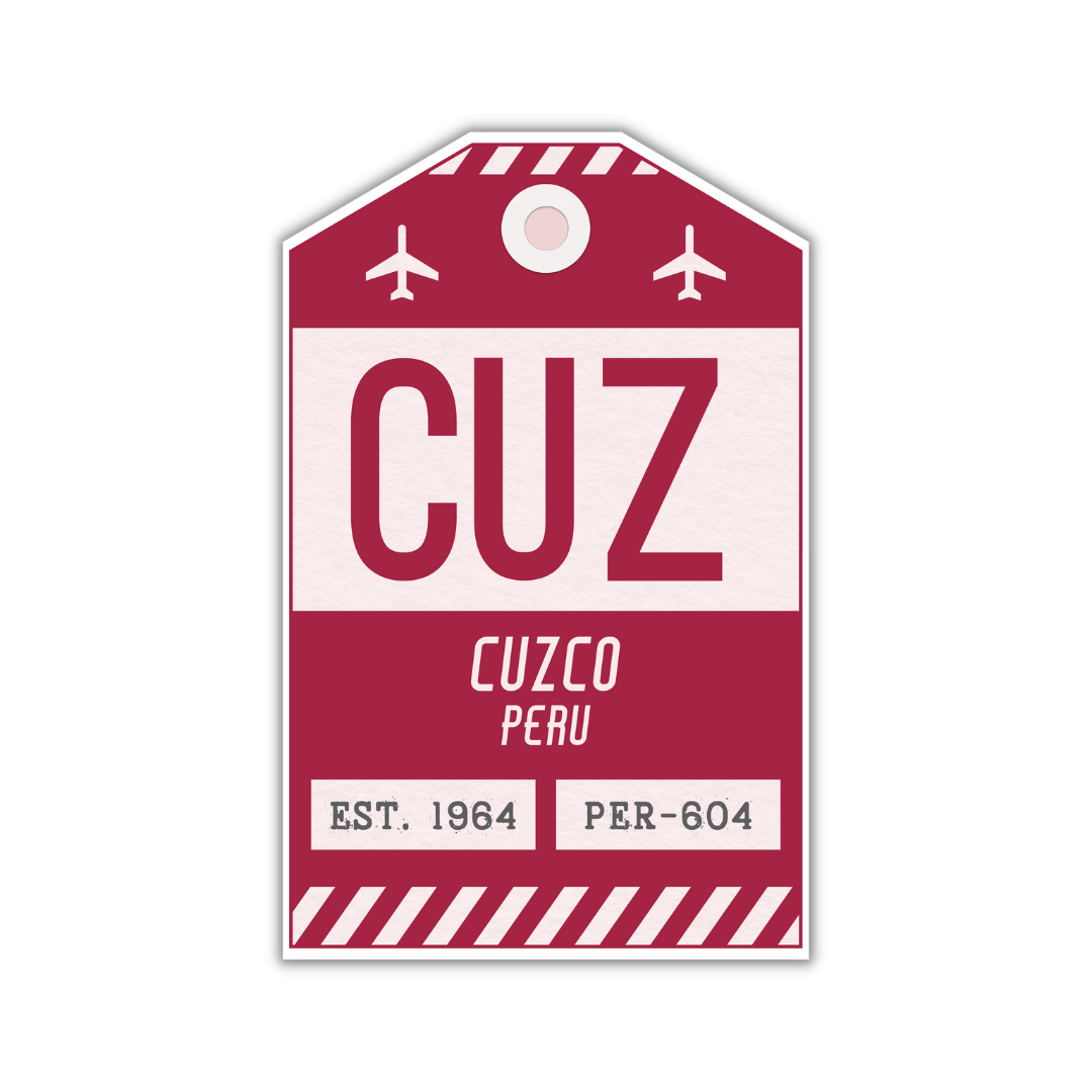 CUZ Vintage Luggage Tag Sticker