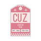 CUZ Vintage Luggage Tag Sticker