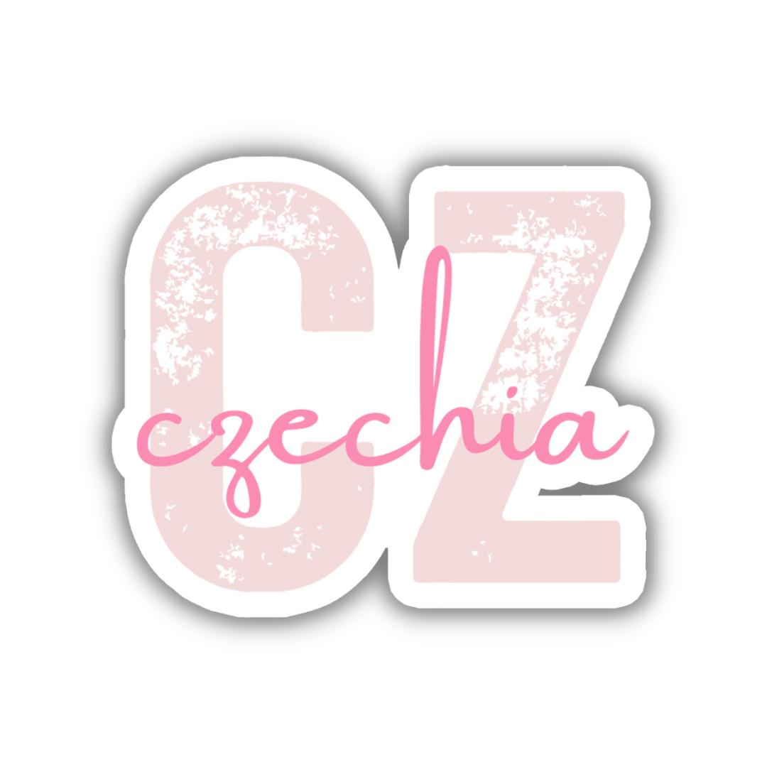 Czechia Country Code Sticker