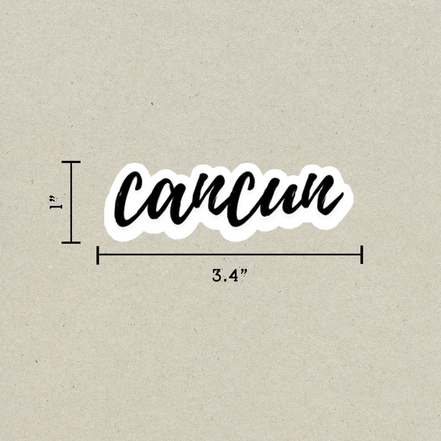 Cancun Cursive Sticker