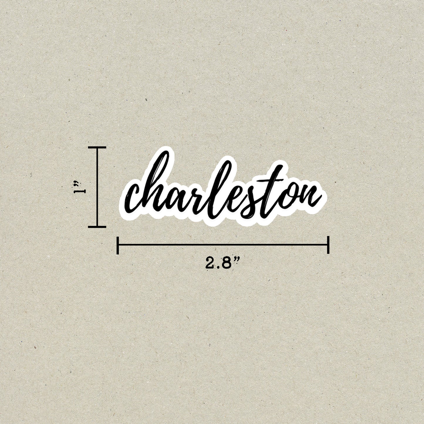 Charleston Cursive Sticker