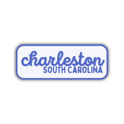 Charleston, South Carolina Retro Travel Sticker – Colorful Vinyl Decal for Laptop, Water Bottle & Luggage