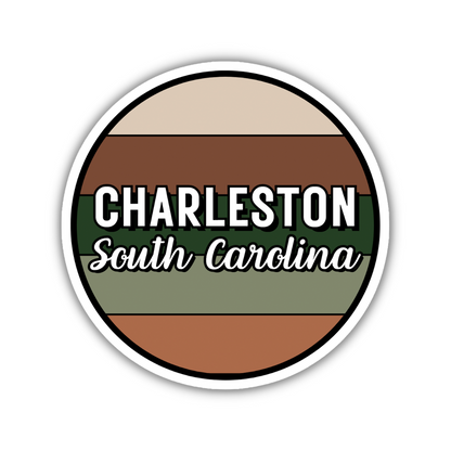 Charleston, South Carolina Circle Sticker