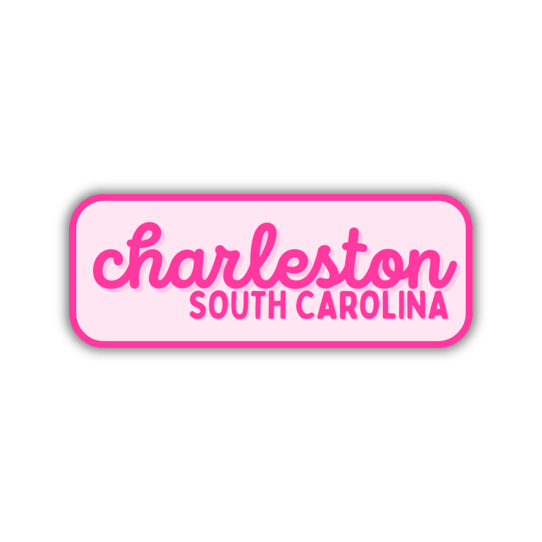 Charleston, South Carolina Retro Travel Sticker – Colorful Vinyl Decal for Laptop, Water Bottle & Luggage