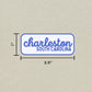 Charleston, South Carolina Retro Travel Sticker – Colorful Vinyl Decal for Laptop, Water Bottle & Luggage