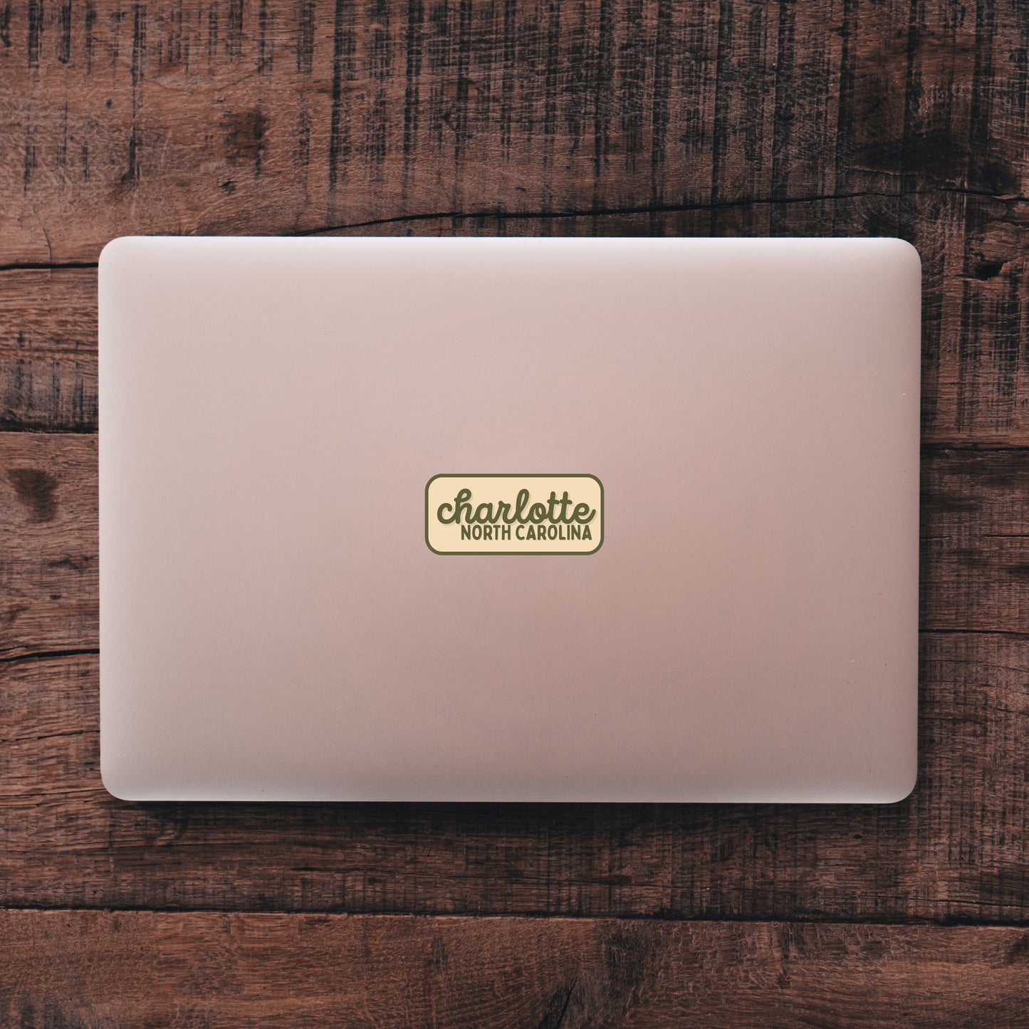 Charlotte, North Carolina Retro Travel Sticker – Colorful Vinyl Decal for Laptop, Water Bottle & Luggage