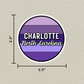 Charlotte, North Carolina Circle Sticker