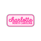 Charlotte, North Carolina Retro Travel Sticker – Colorful Vinyl Decal for Laptop, Water Bottle & Luggage