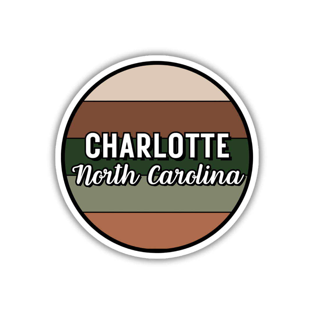 Charlotte, North Carolina Circle Sticker