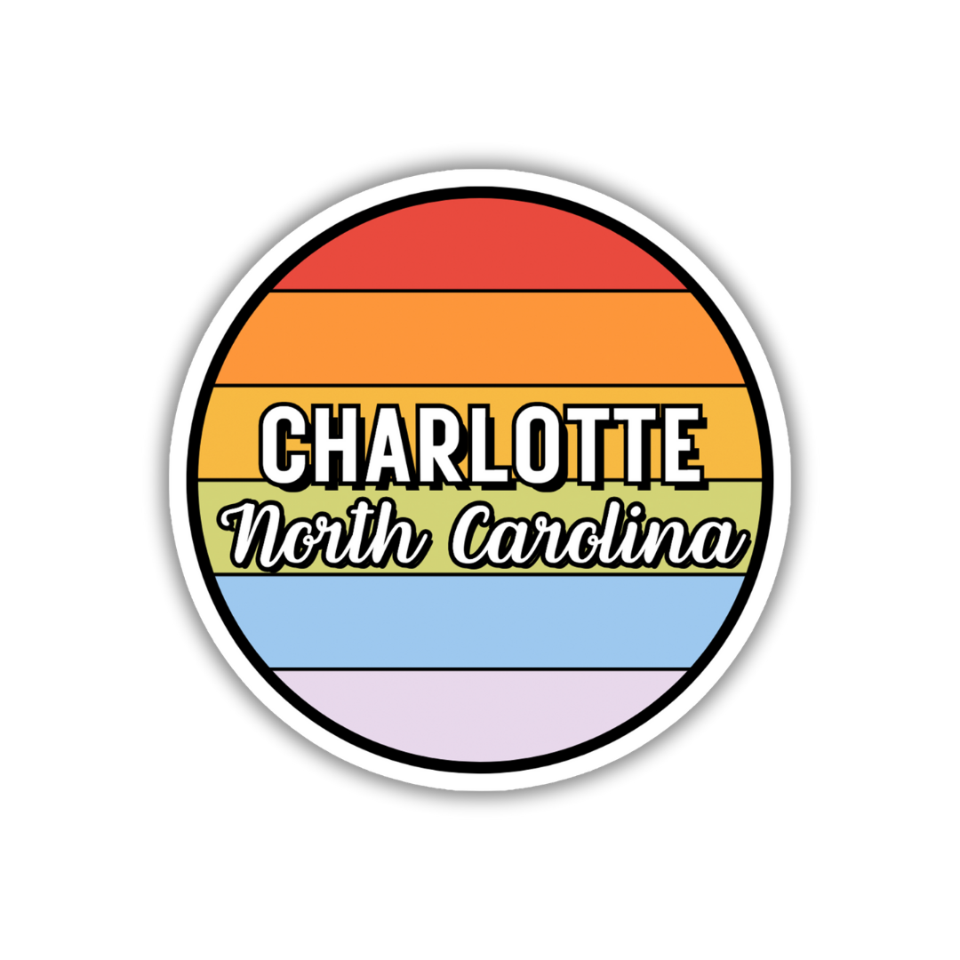 Charlotte, North Carolina Circle Sticker