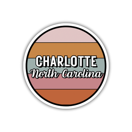 Charlotte, North Carolina Circle Sticker