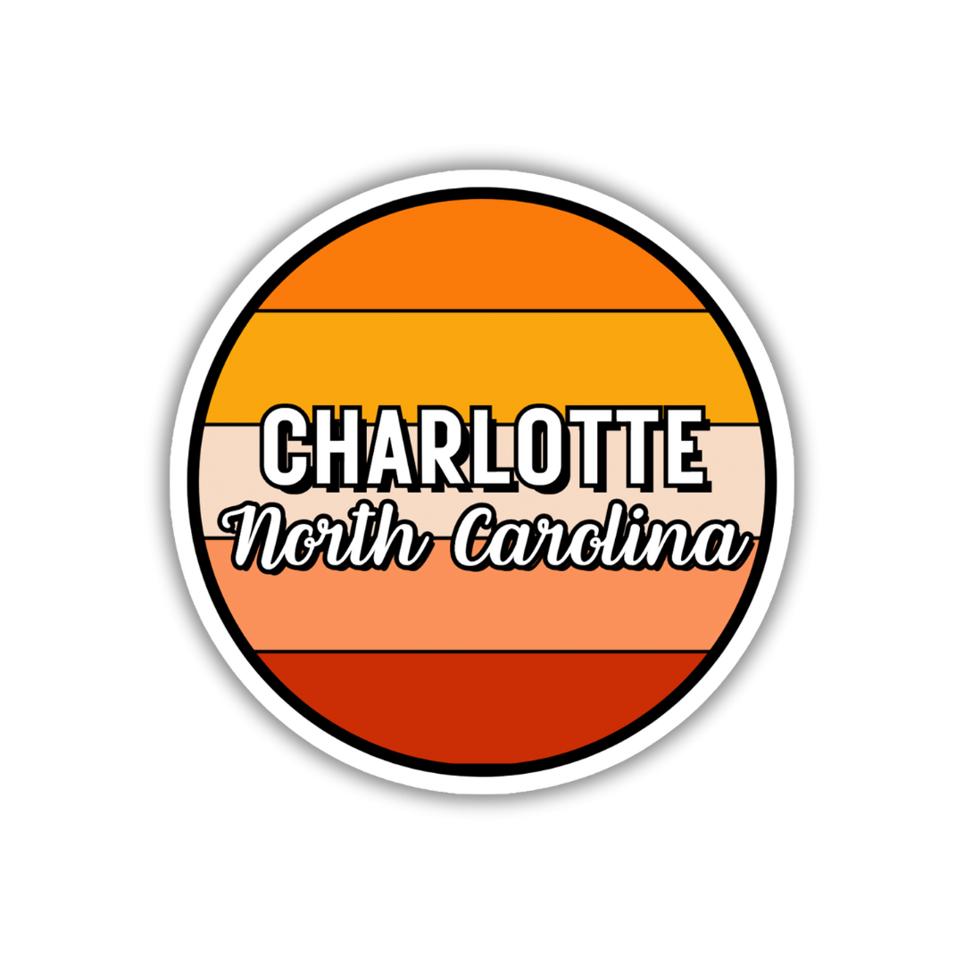 Charlotte, North Carolina Circle Sticker