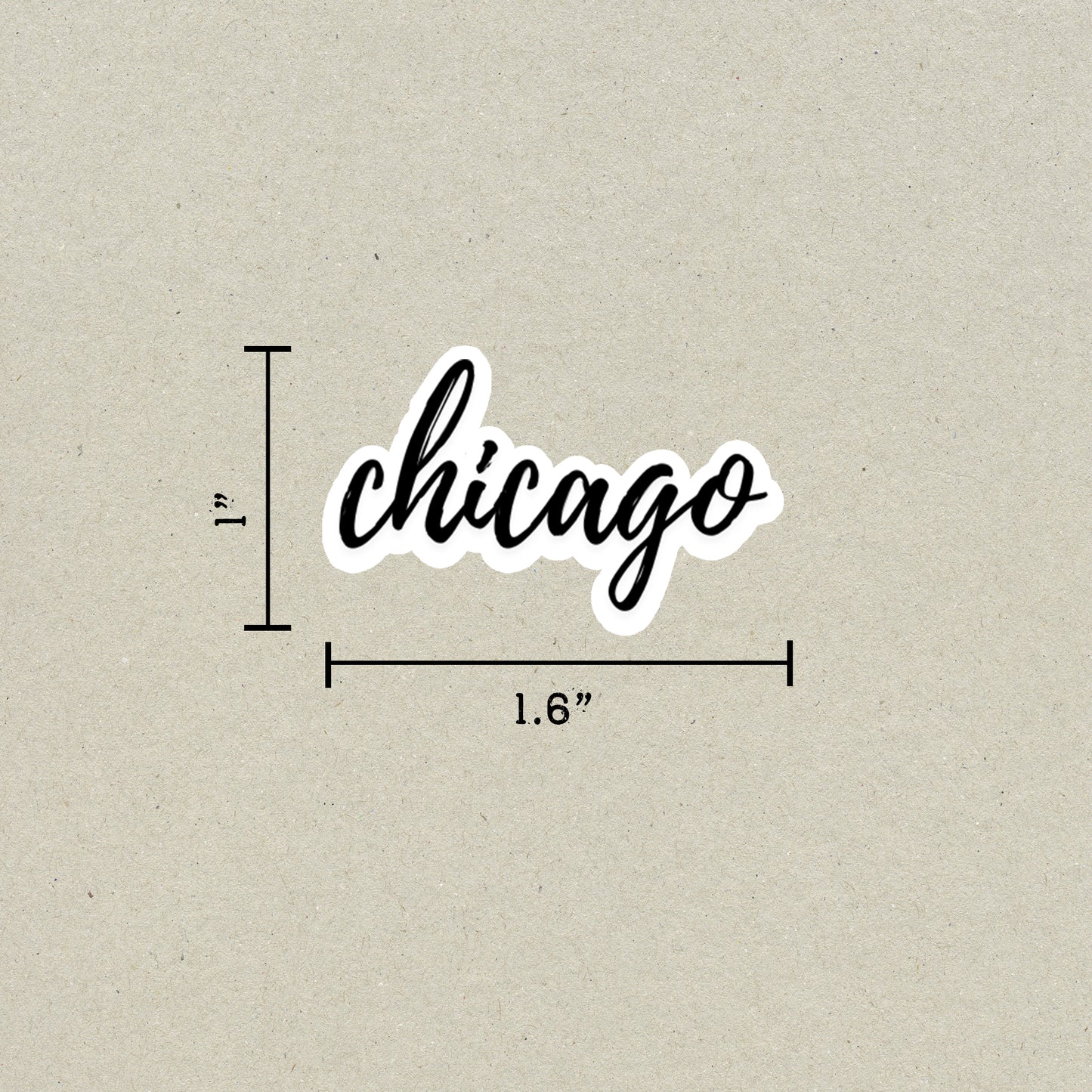 Chicago Cursive Sticker