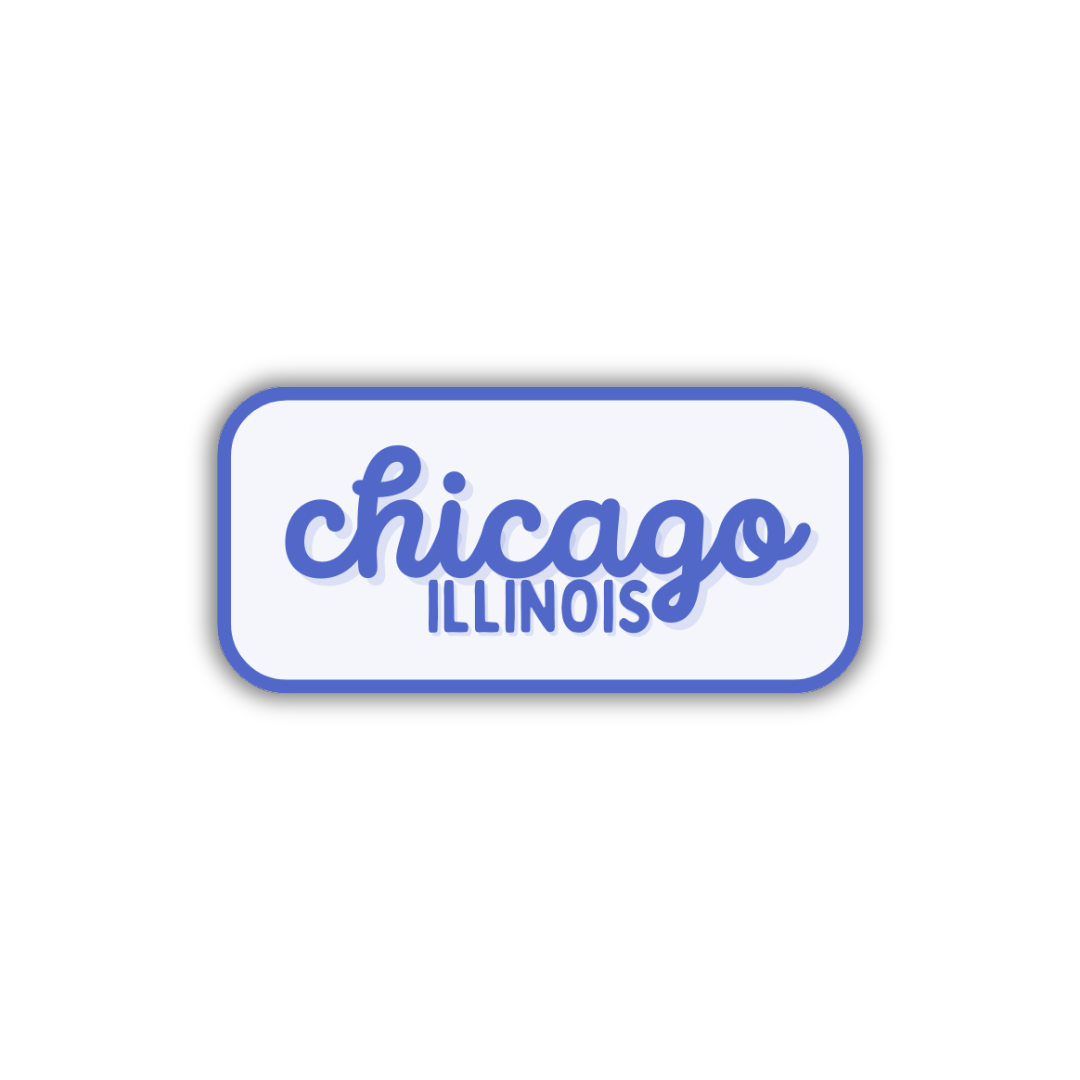 Chicago, Illinois Retro Travel Sticker – Colorful Vinyl Decal for Laptop, Water Bottle & Luggage