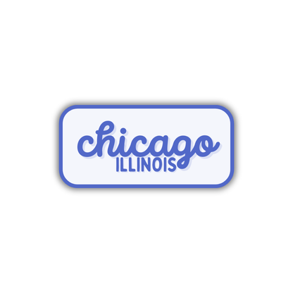 Chicago, Illinois Retro Travel Sticker – Colorful Vinyl Decal for Laptop, Water Bottle & Luggage