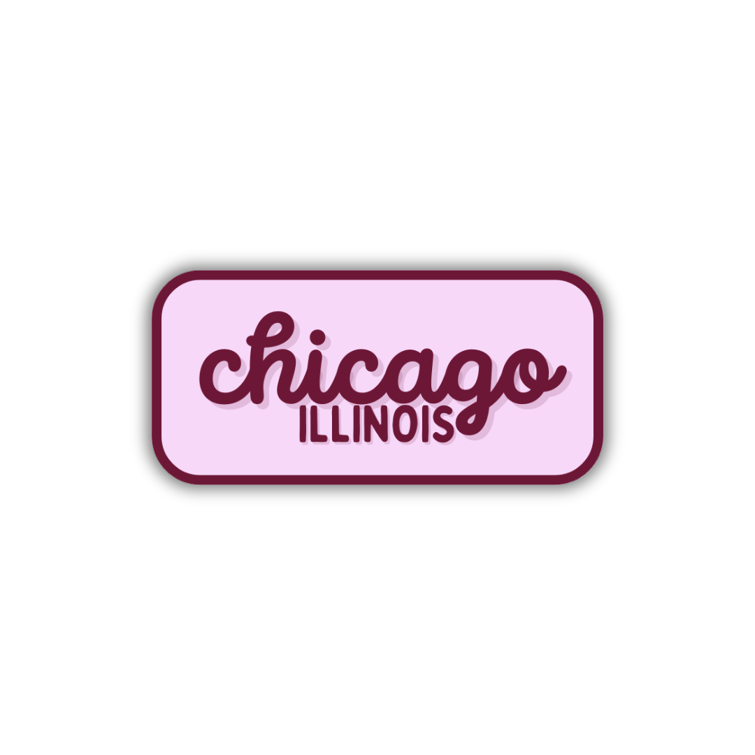Chicago, Illinois Retro Travel Sticker – Colorful Vinyl Decal for Laptop, Water Bottle & Luggage