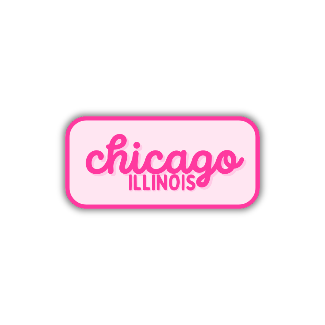 Chicago, Illinois Retro Travel Sticker – Colorful Vinyl Decal for Laptop, Water Bottle & Luggage