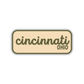 Cincinnati, Ohio Retro Travel Sticker – Colorful Vinyl Decal for Laptop, Water Bottle & Luggage