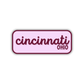 Cincinnati, Ohio Retro Travel Sticker – Colorful Vinyl Decal for Laptop, Water Bottle & Luggage