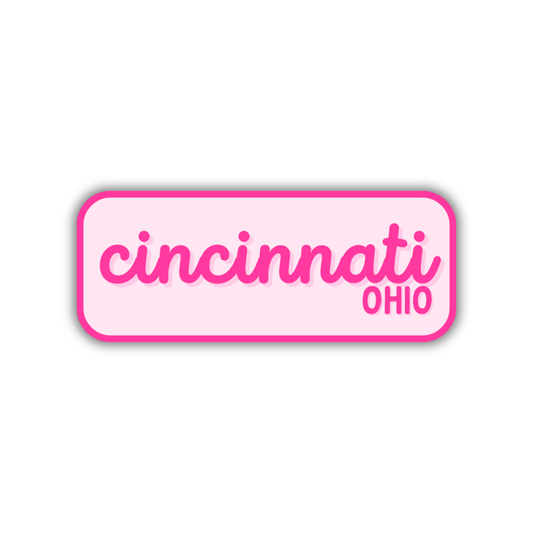 Cincinnati, Ohio Retro Travel Sticker – Colorful Vinyl Decal for Laptop, Water Bottle & Luggage