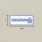 Cincinnati, Ohio Retro Travel Sticker – Colorful Vinyl Decal for Laptop, Water Bottle & Luggage