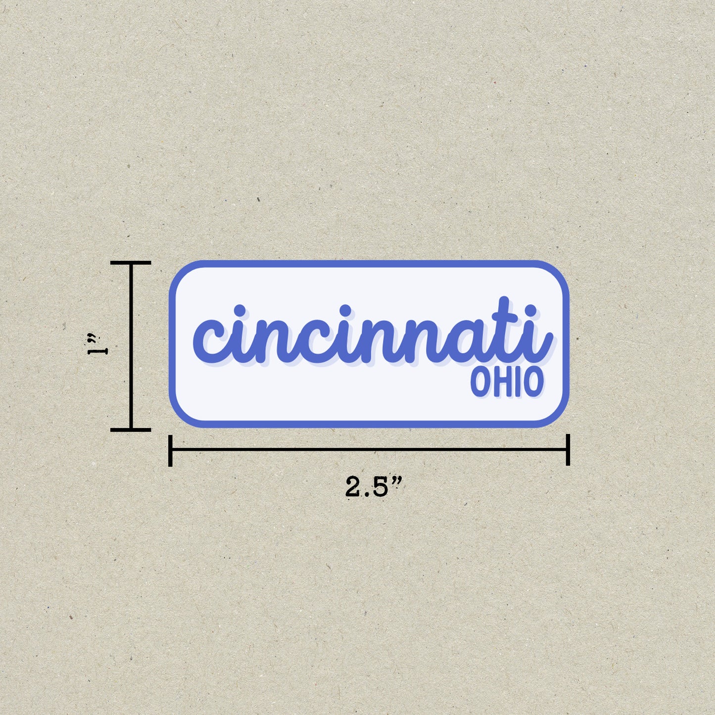 Cincinnati, Ohio Retro Travel Sticker – Colorful Vinyl Decal for Laptop, Water Bottle & Luggage